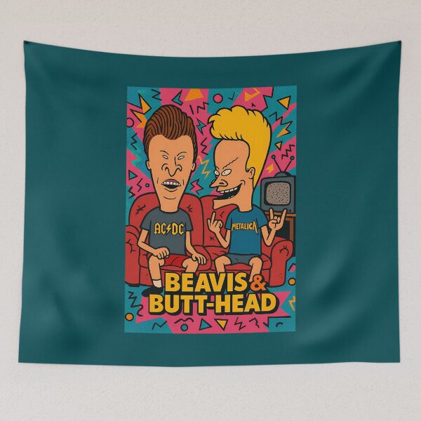 Item preview, Beavis  Butt-Head Pop Art Cartoon Poster designed and sold by WashedInFaith.