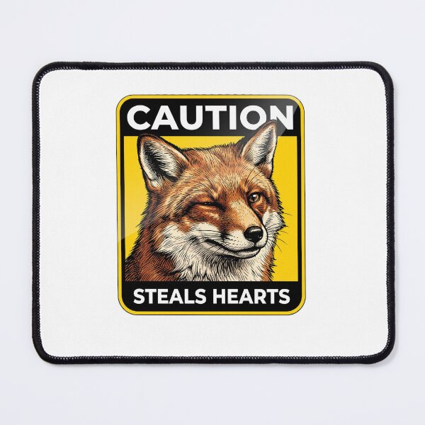 Item preview, Caution Steals Hearts Fox designed and sold by Tiffany Roy.