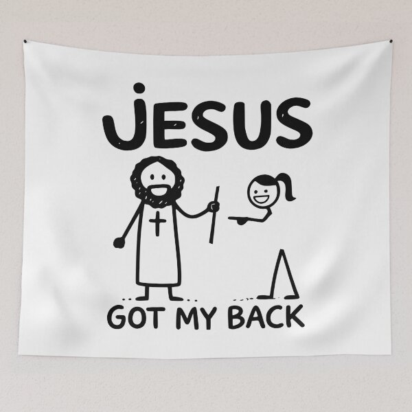 Item preview, Jesus Got My Back Funny Faith GIRL Design designed and sold by EthosWear.