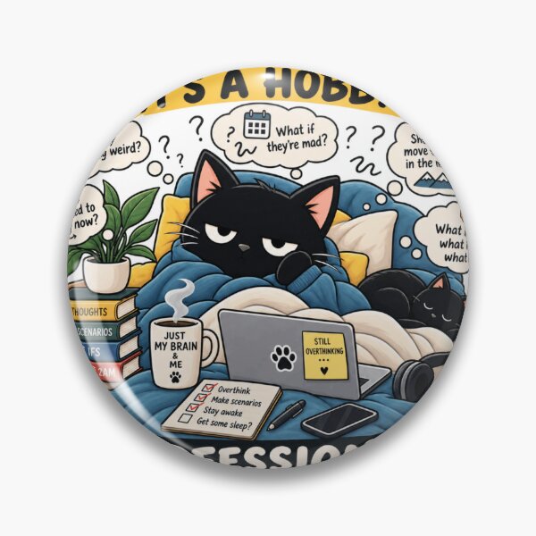 Item preview, Overthinking Is My Favorite Hobby designed and sold by Social Battery Co..