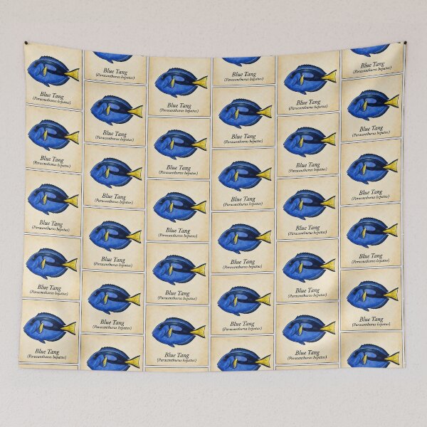 Item preview, Blue Tang Tropical Reef Fish Watercolor Illustration designed and sold by KenworksDigital.