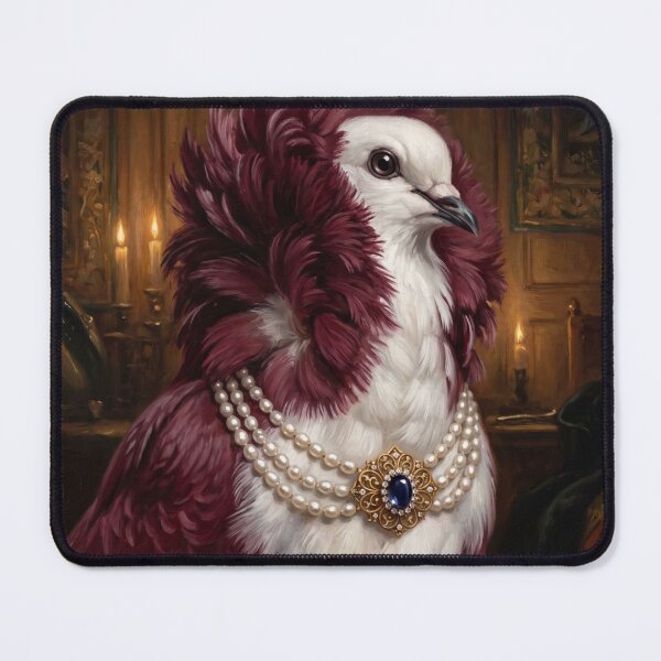 Item preview, Jacobin Pigeon Burgundy Pearl Sapphire designed and sold by The Real Beast Art.