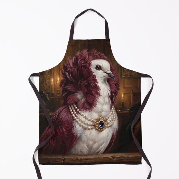 Item preview, Jacobin Pigeon Burgundy Pearl Sapphire designed and sold by The Real Beast Art.