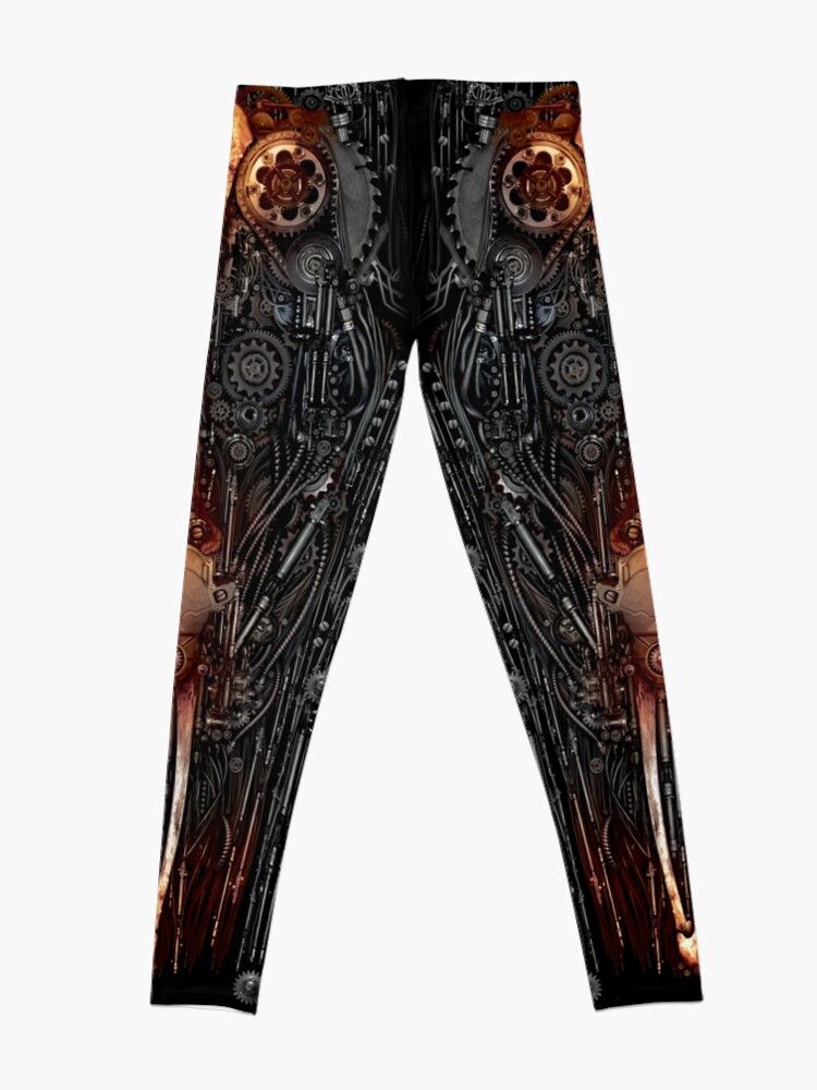 Alternate view of MECH-LEGS #1 : IRON - Steampunk / Dieselpunk / Bio-Mechanical / Bio-Mech - Leggings by Mister Sam Shearon Leggings