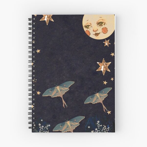 Item preview, Vintage Luna Moth & Celestial Moon - Whimsigoth Fairycore Print designed and sold by BrontesWhimsyStore.