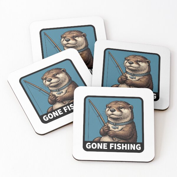 Item preview, Gone Fishing River Otter designed and sold by Roy & Tiffany.