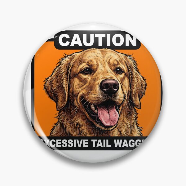 Item preview, Caution Tail Wagging Retriever designed and sold by Tiffany Roy.