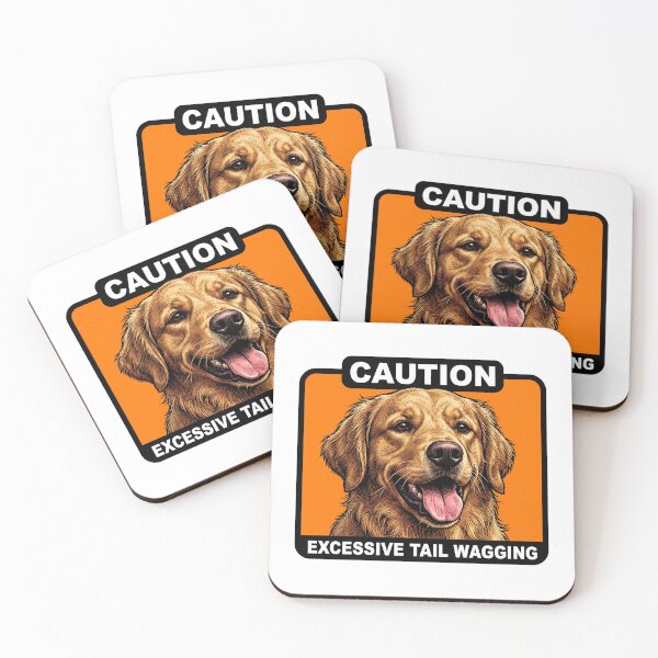 Item preview, Caution Tail Wagging Retriever designed and sold by Roy & Tiffany.