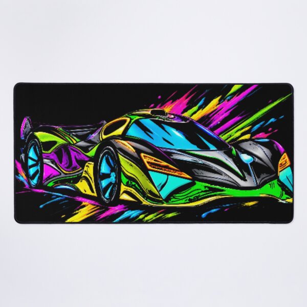 Item preview, Neon Paint Splatter Hypercar Abstract Vector Racing Art designed and sold by Nexus Space.