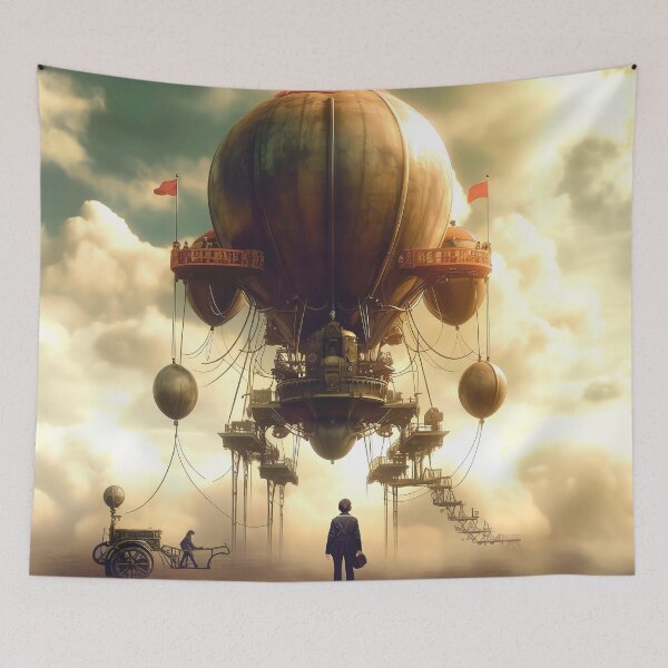 Item preview, Imaginary Fantasy Sci Fi Mysterious Hot Air Balloon designed and sold by DEC02.