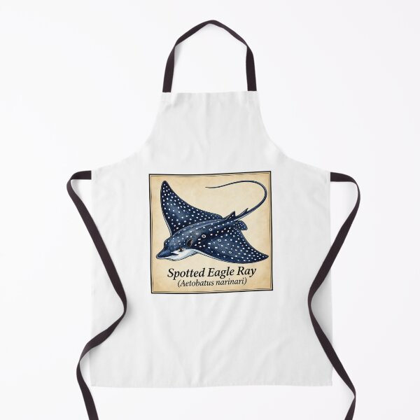 Item preview, Spotted Eagle Ray Vintage Watercolor Marine Illustration designed and sold by KenworksDigital.