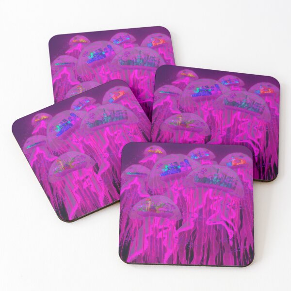 Item preview, Jellyfish Dystopian Cities – Surreal Ocean Fantasy designed and sold by TheMossAndMermaid.