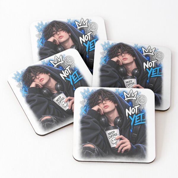 Item preview, Not Yet Need Coffee Sleepy Boy Streetwear Art designed and sold by TinyWeird.