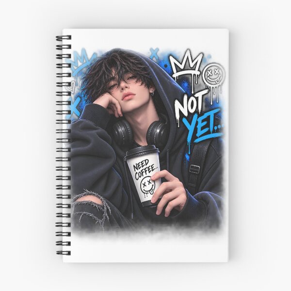 Item preview, Not Yet Need Coffee Sleepy Boy Streetwear Art designed and sold by TinyWeird.