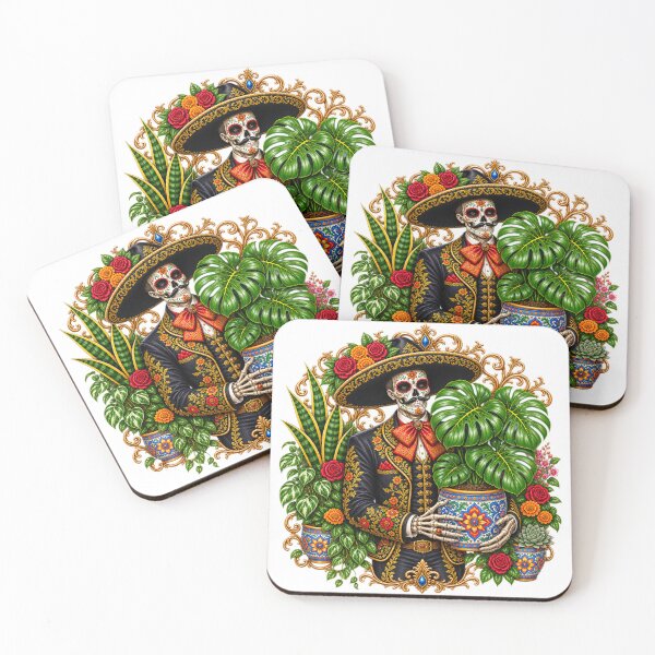 Item preview, Día de los Muertos Plant Padre Catrín – Monstera Plant Lover designed and sold by CottageGardenCo.