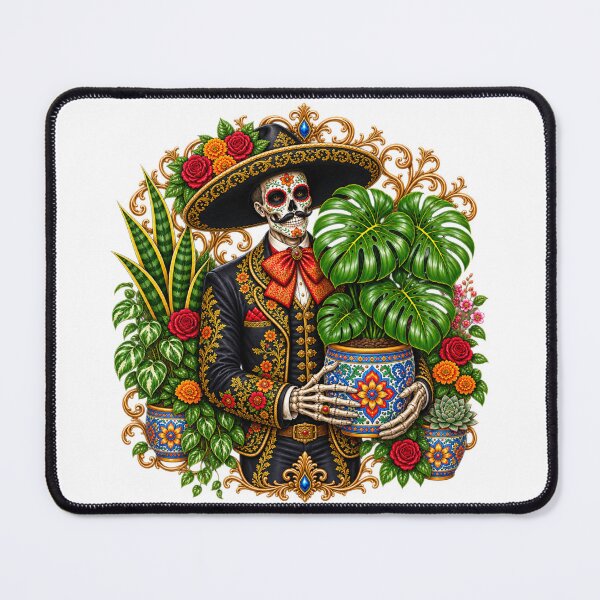 Item preview, Día de los Muertos Plant Padre Catrín – Monstera Plant Lover designed and sold by CottageGardenCo.