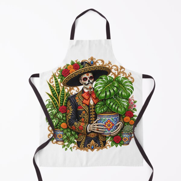 Item preview, Día de los Muertos Plant Padre Catrín – Monstera Plant Lover designed and sold by CottageGardenCo.