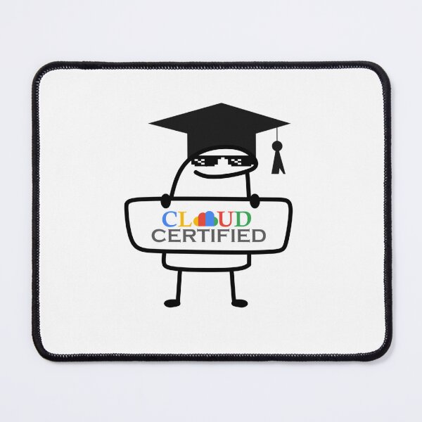 Item preview, Cloud Certified Google Cloud colors Design | Sticker | Sticker | Pin | meme designed and sold by I am Certified Designs.