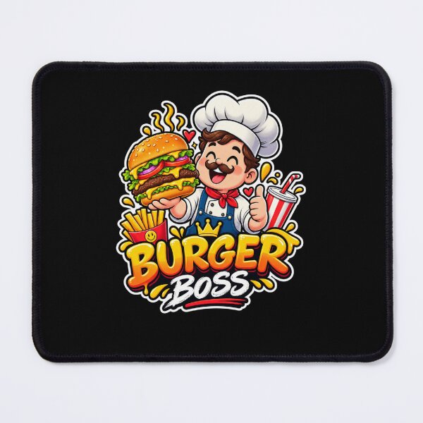 Item preview, Burger Boss Chef Funny Burger Lover Foodie Fast Food Design designed and sold by Artbysarmina.