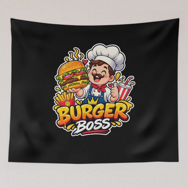 Item preview, Burger Boss Chef Funny Burger Lover Foodie Fast Food Design designed and sold by Artbysarmina.