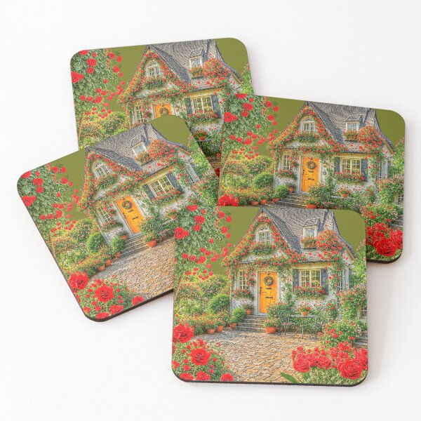 Item preview, Charming Cottage Surrounded by Roses designed and sold by The Empire Of Digital Art..