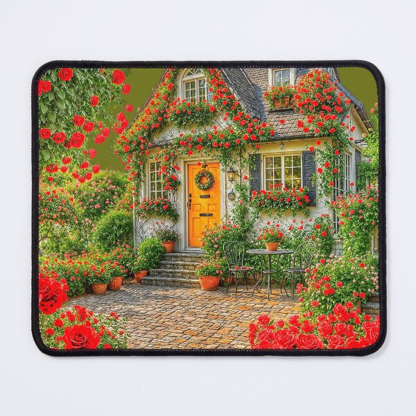 Item preview, Charming Cottage Surrounded by Roses designed and sold by The Empire Of Digital Art..
