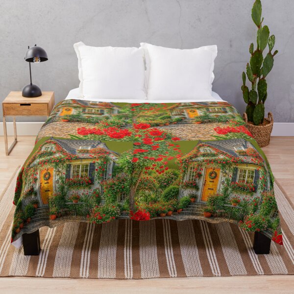 Item preview, Charming Cottage Surrounded by Roses designed and sold by The Empire Of Digital Art..