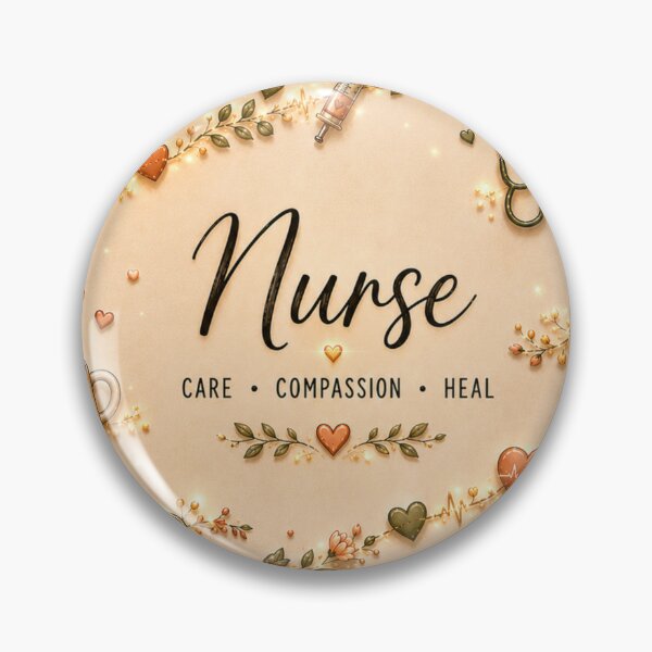 Artikelvorschau, Krankenschwester | Florales medizinisches Muster | Fürsorge, Mitgefühl, Heilung entworfen und verkauft von HO•Designs.