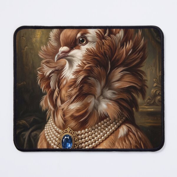 Item preview, Jacobin Pigeon Sapphire Pearl Necklace designed and sold by The Real Beast Art.