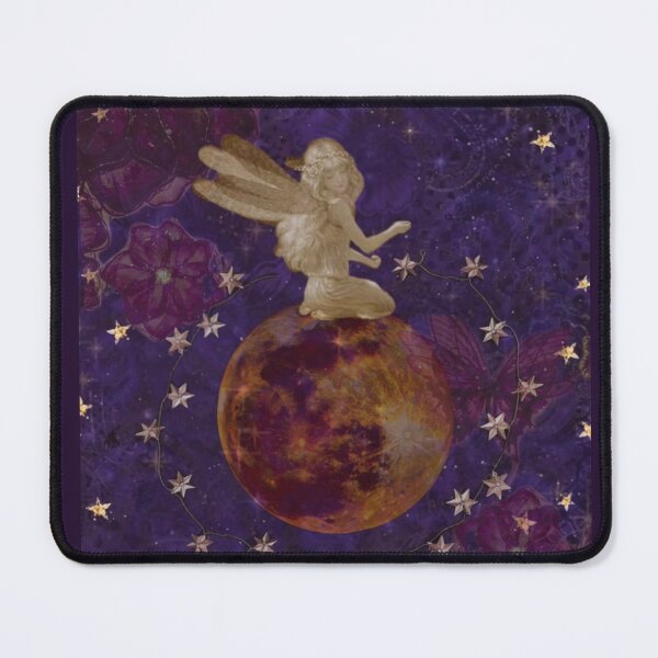 Item preview, Vintage Celestial Moon Fairy - Whimsigoth Fairycore Print designed and sold by BrontesWhimsyStore.