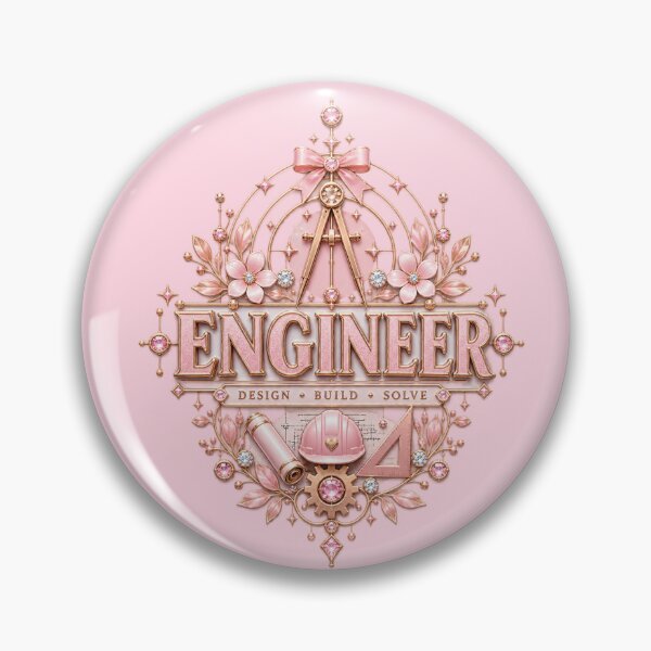 Item preview, Engineer – Baby Pink Rose Gold Engineering Design designed and sold by HO•Designs.