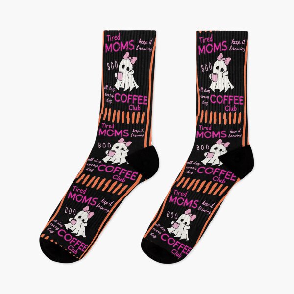 Item preview, Tired Moms Coffee Club Halloween Cute Ghost Drinking Pumpkin Brew Fall Latte Love Fall Spooky Season designed and sold by Forevermore.