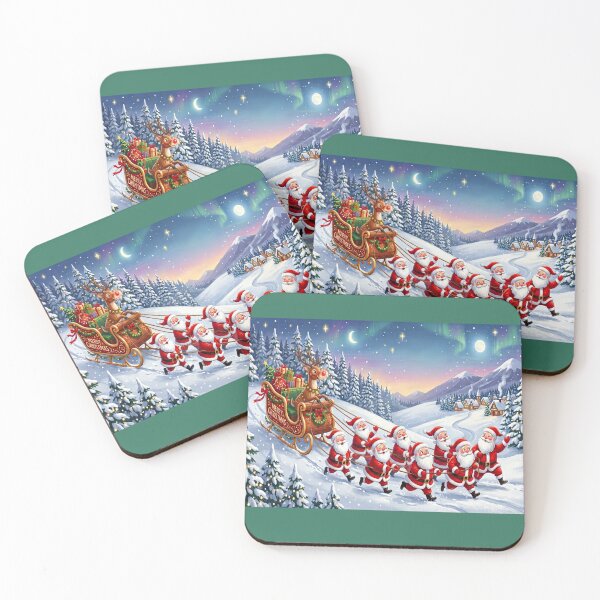 Artikelvorschau, Weihnachtsmänner zeigen Rudolph, wie es geht! entworfen und verkauft von GAWPAWshop.