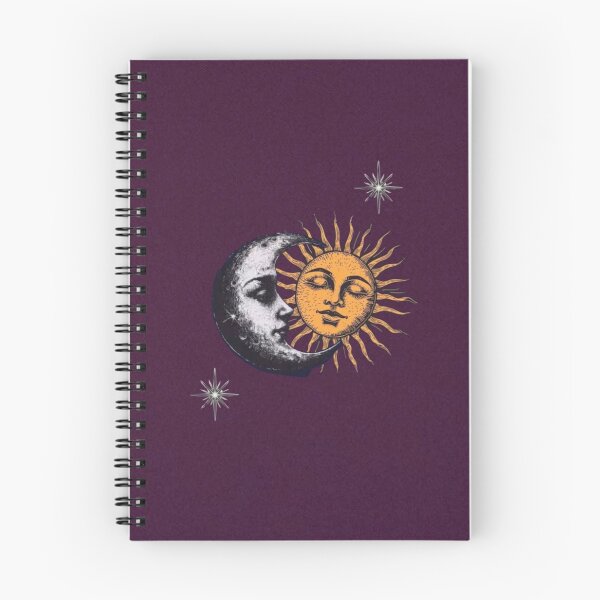 Item preview, Vintage Sun and Crescent Moon Face - Whimsigoth Celestial Print designed and sold by BrontesWhimsyStore.