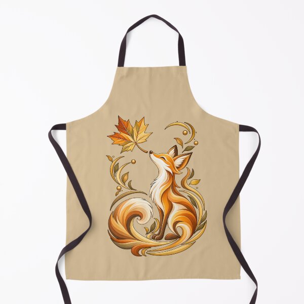 Item preview, Cozy Fall Vibes - Autumn Fox with Golden Maple Leaf designed and sold by Whimsical Wayfarer.