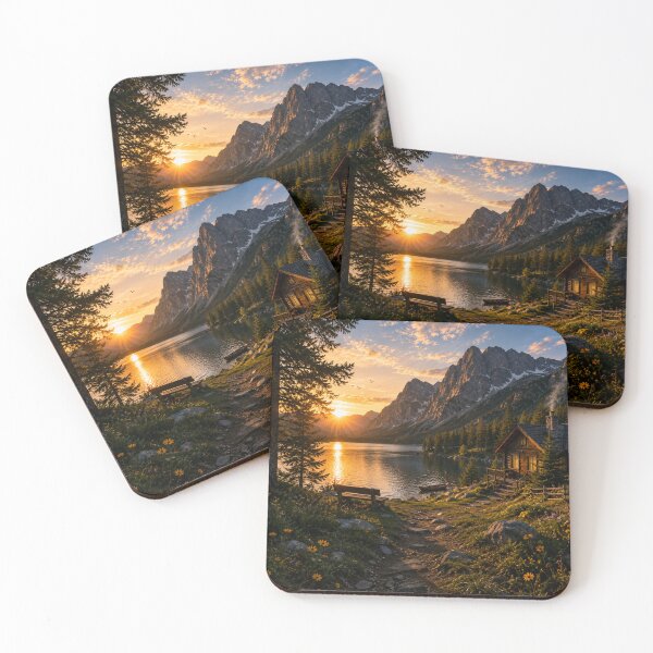 Item preview, log cabin mountain nature designed and sold by csa digital products.