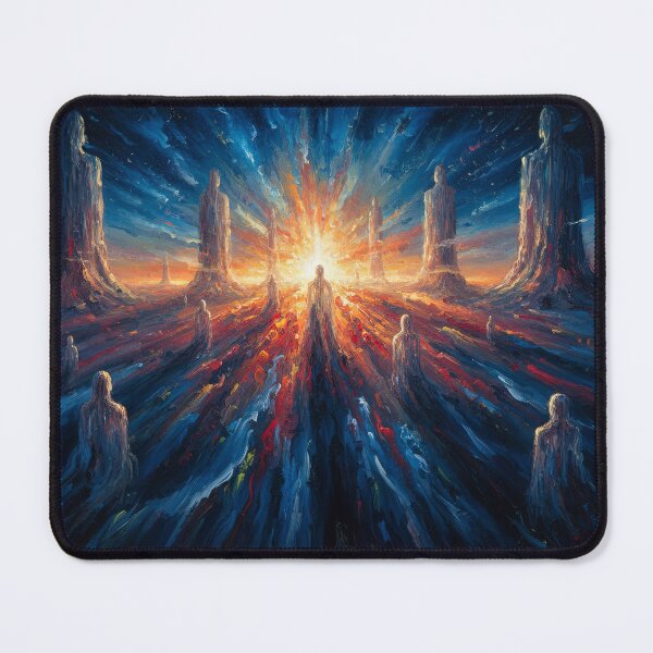 Item preview, Dawn of the Monoliths - Cosmic Sun Abstract designed and sold by samitdigitalart.