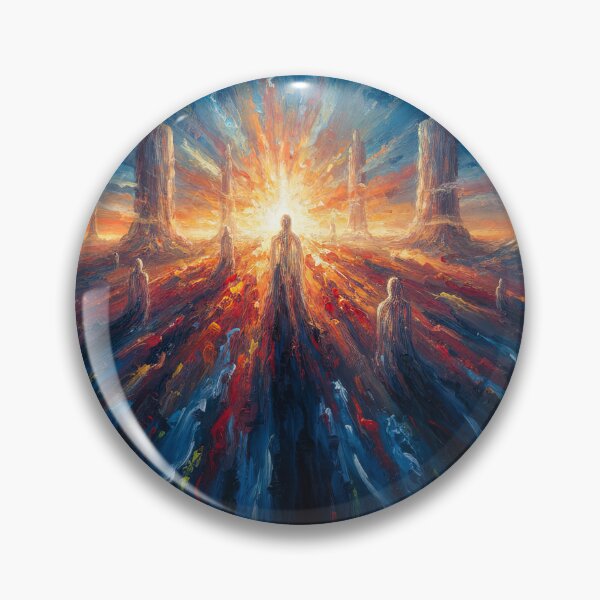 Item preview, Dawn of the Monoliths - Cosmic Sun Abstract designed and sold by samitdigitalart.