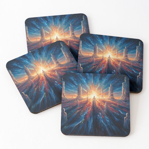 Item preview, Dawn of the Monoliths - Cosmic Sun Abstract designed and sold by samitdigitalart.
