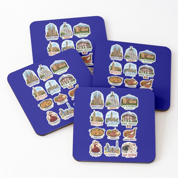 Item preview, Spain Travel & Culture Sticker Pack - Landmarks, Food, and Flamenco designed and sold by Yasmine Mohammed.
