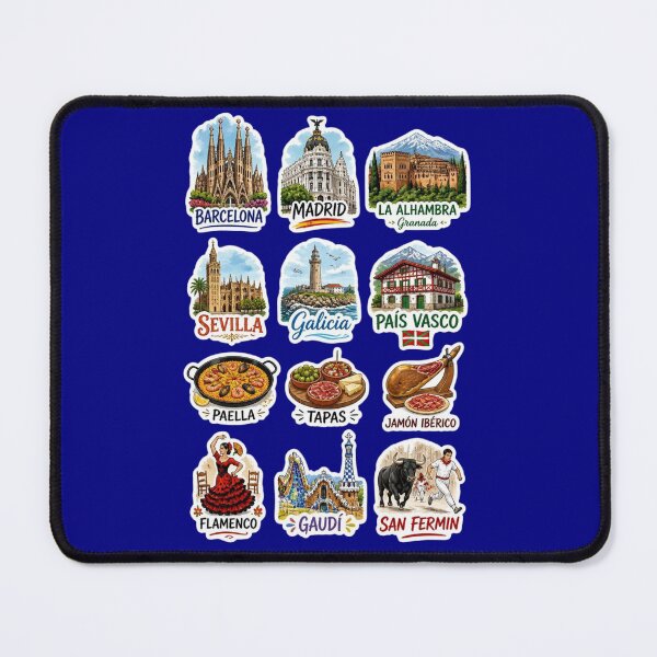 Item preview, Spain Travel & Culture Sticker Pack - Landmarks, Food, and Flamenco designed and sold by Yasmine Mohammed.