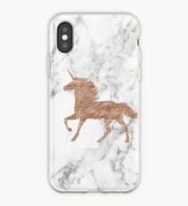 Rosen-Goldmarmor-Einhorn iPhone-Hülle & Cover