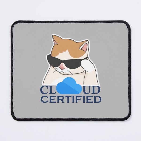 Item preview, Cloud Certified Microsoft Azure Colors Design | Sticker | Tech Decals | Pin | Meme | cat designed and sold by I am Certified Designs.