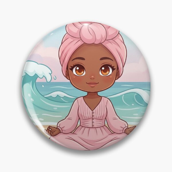 Item preview, Peaceful Tides: Chibi Beach Meditation designed and sold by TheModernMuslimchibi&more .
