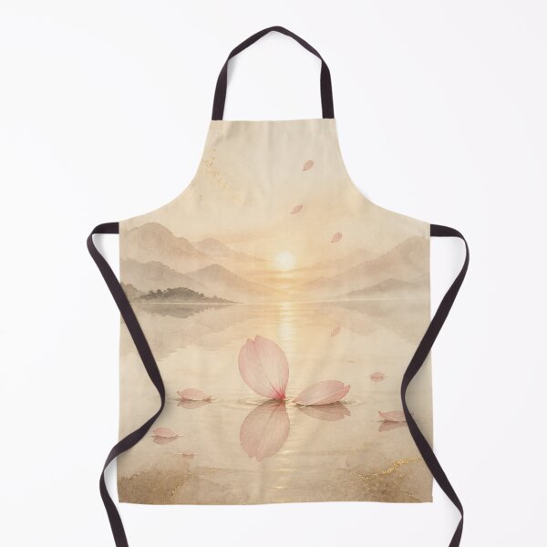 Item preview, Sakura Petals Wall Art Poster | Petals Above Still Waters, Calm Zen Lake Print designed and sold by LuminaKage.