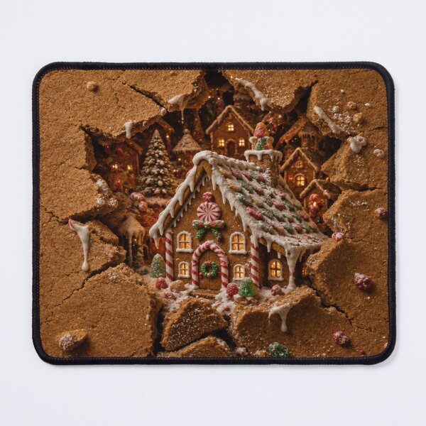 Item preview, Gingerbread Christmas Village – Surreal Cookie World designed and sold by GSizzle1.