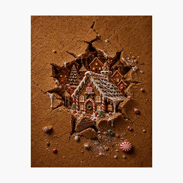 Item preview, Gingerbread Christmas Village – Surreal Cookie World designed and sold by GSizzle1.