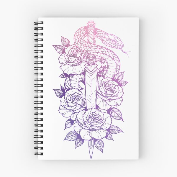 Item preview, Dagger Snake and Roses designed and sold by Ilze Lucero.