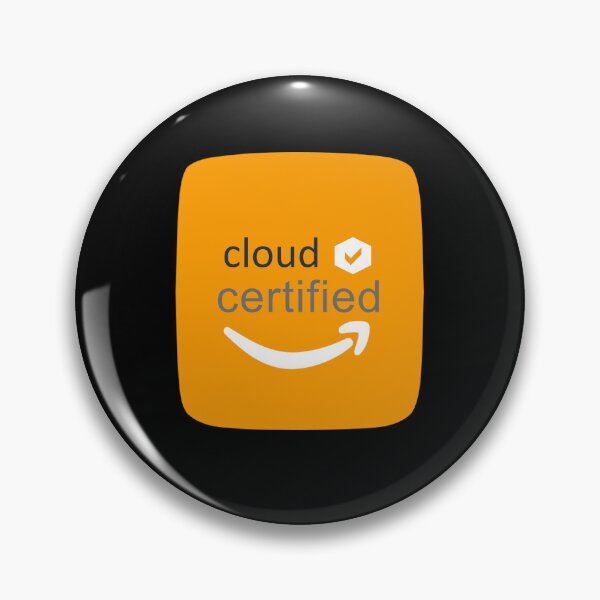 Aperçu de l'œuvre Design certifié cloud | Couleurs AWS | Autocollants, t-shirts, mugs, sacs à dos, badges, carnets et plus encore créée et vendue par I am Certified Designs.