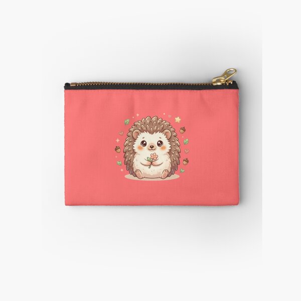 Item preview, Kawaii Hedgehog with Flower – Cute Pastel Hedgehog designed and sold by Tinydoodlenest .